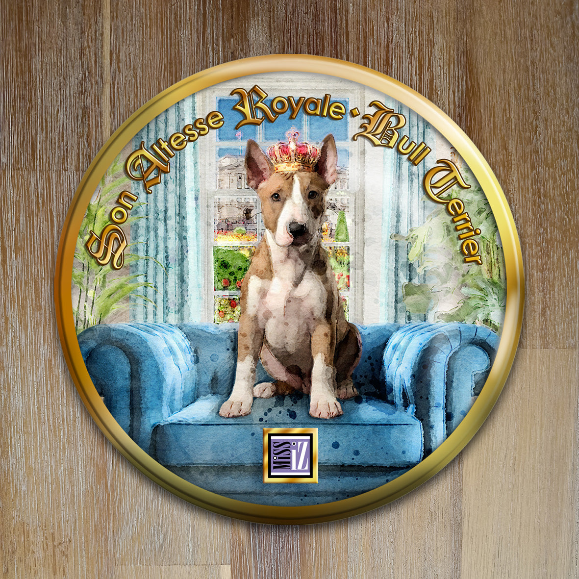 Badge Chien - "Bull terrier" - Collection "Son Altesse Royale" (Copie)