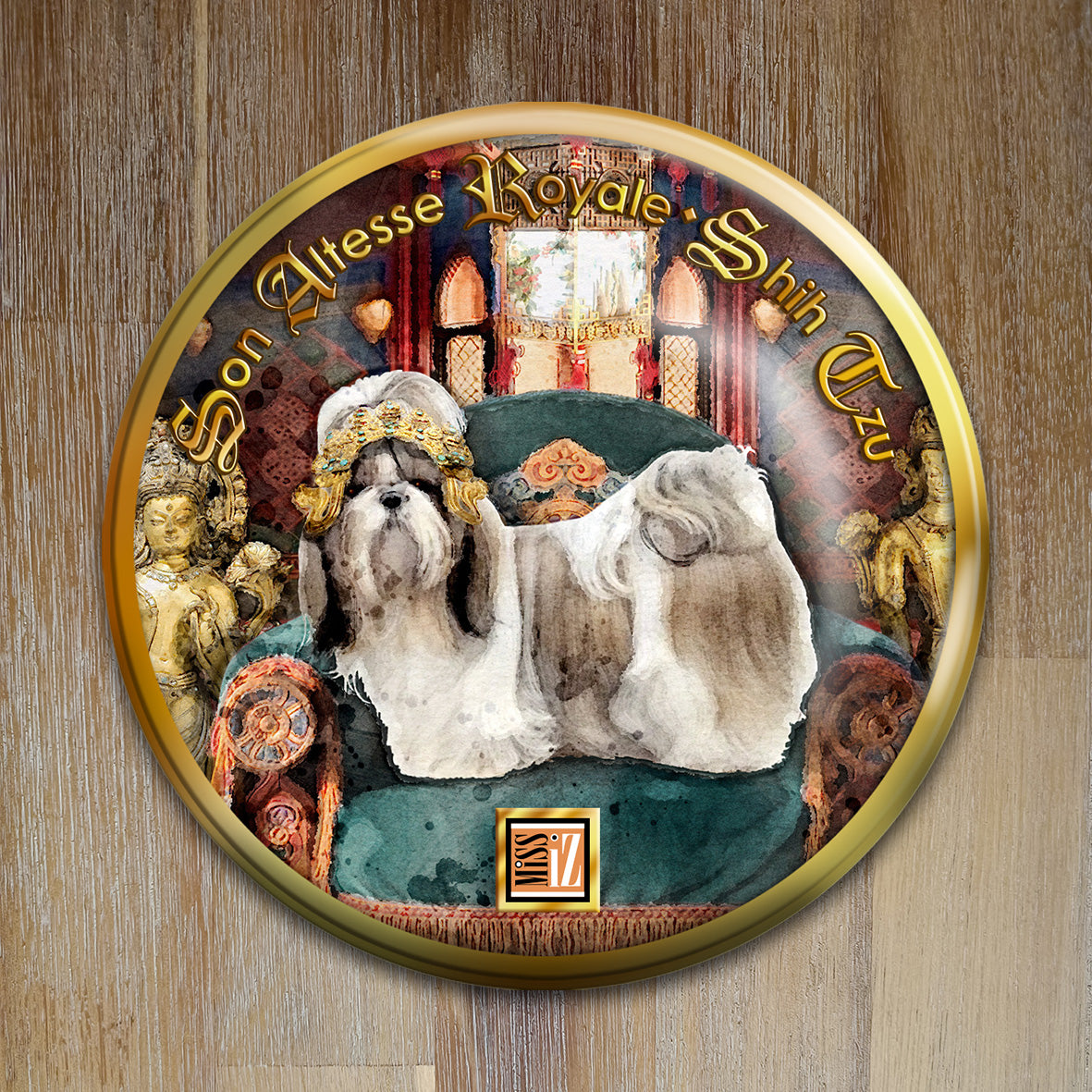 Badge Chien - "Shih Tzu" - Collection "Son Altesse Royale"