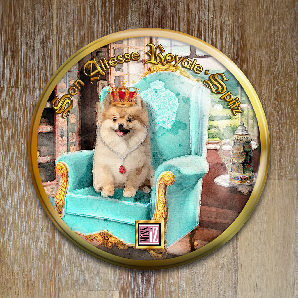 Badge Chien - "Spitz" - Collection "Son Altesse Royale"