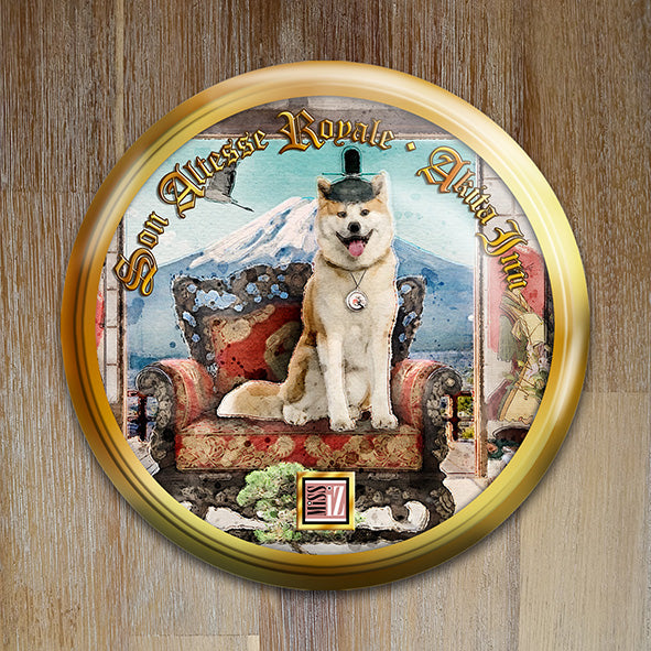 Badge "Akita Inu" - Collection "Son Altesse Royale"