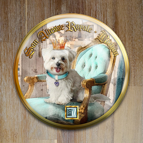 Badge "Bichon" - Collection "Son Altesse Royale"