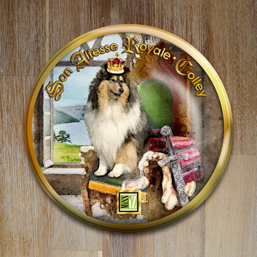 Badge Chien - "Colley" - Collection "Son Altesse Royale"