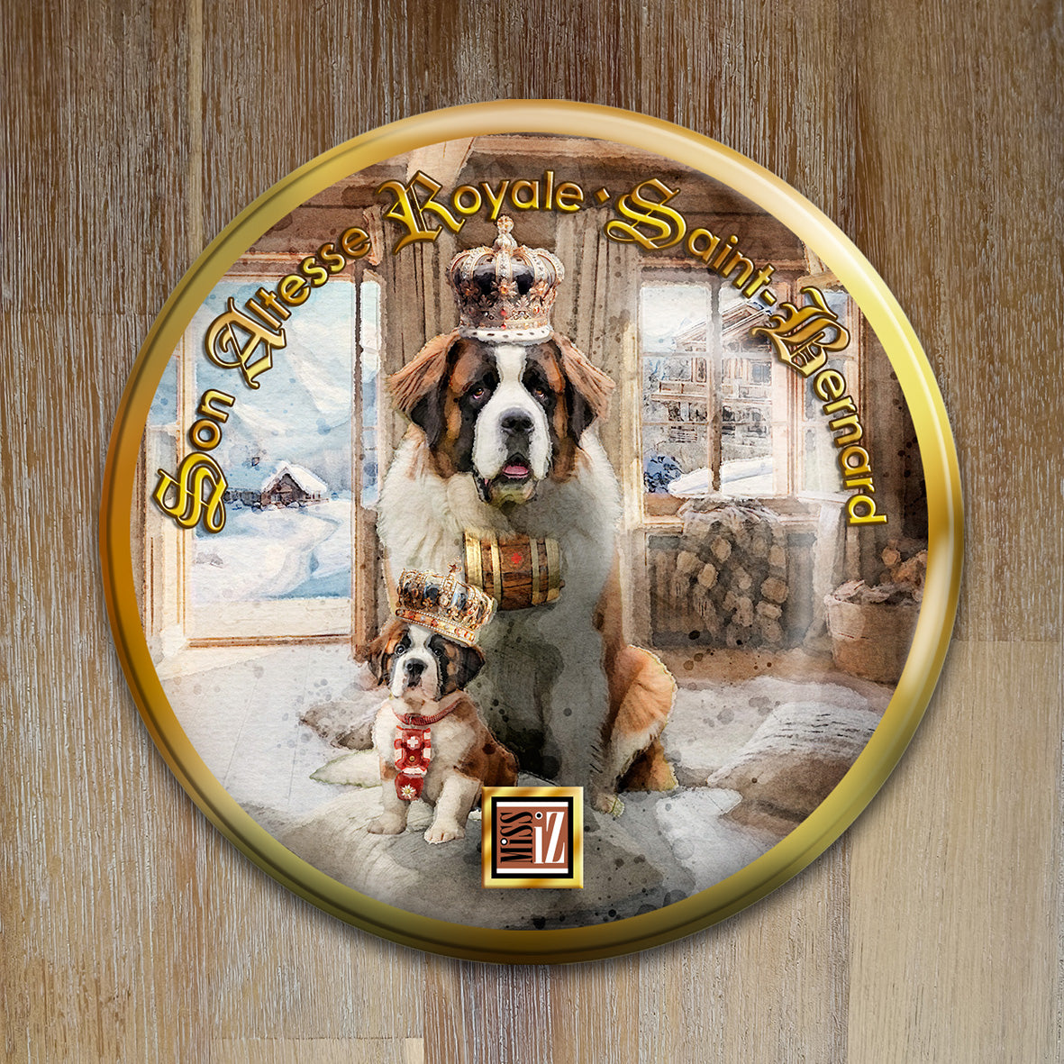 Badge Chien - "Saint-Bernard" - Collection "Son Altesse Royale"