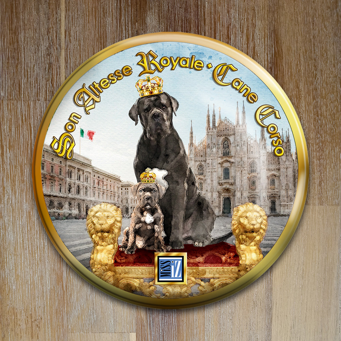 Badge Chien - "Cane Corso" - Collection "Son Altesse Royale"