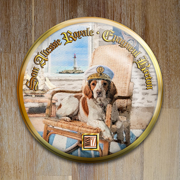 Badge "Épagneul breton" - Collection "Son Altesse Royale"