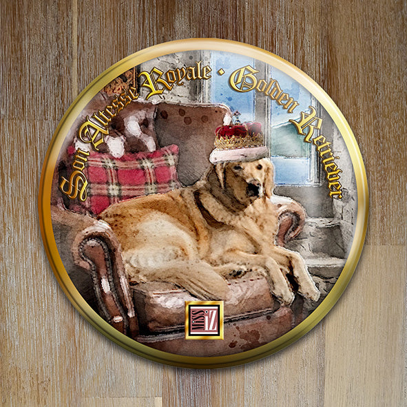 Badge "Golden Retriever" - Collection "Son Altesse Royale"