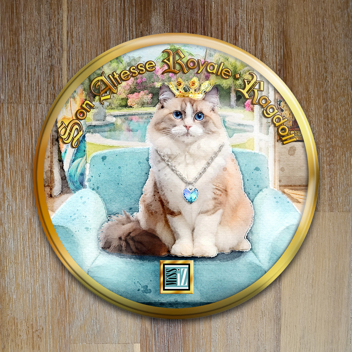 Badge Chat - "Ragdoll" - Collection "Son Altesse Royale"