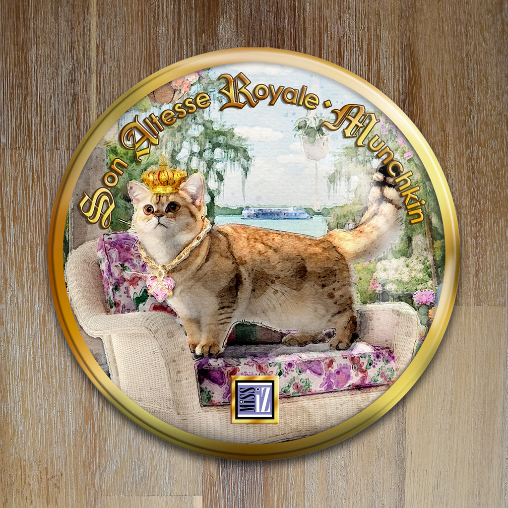 Badge Chat - "Munchkin" - Collection "Son Altesse Royale"