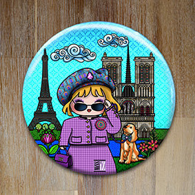 Badge "Coco" (Mlle France) - Collection "World Charming Dolls"