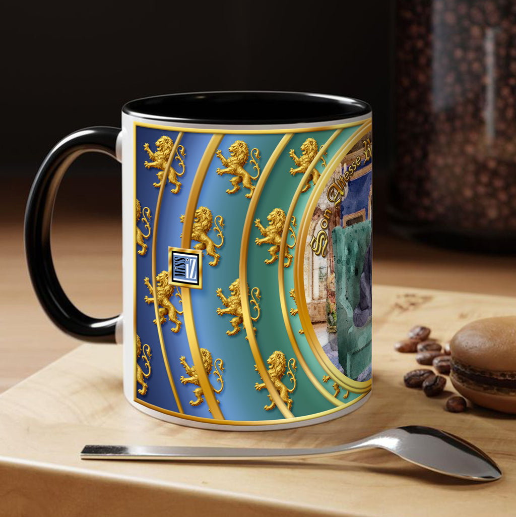 Mug Chat - "Bleu russe" - Collection "Son Altesse Royale"