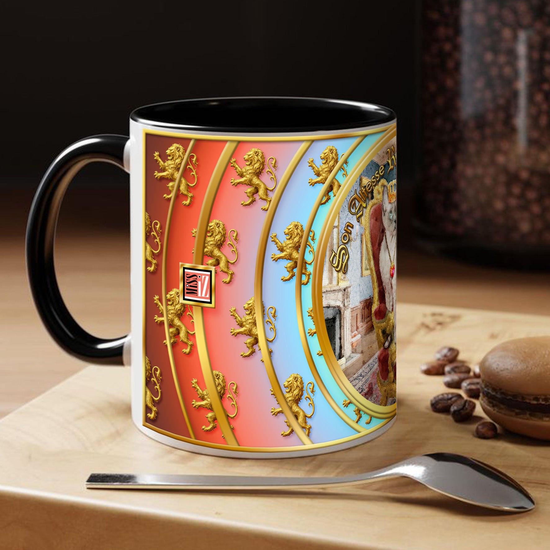 Mug Chat - "Devon Rex" - Collection "Son Altesse Royale"