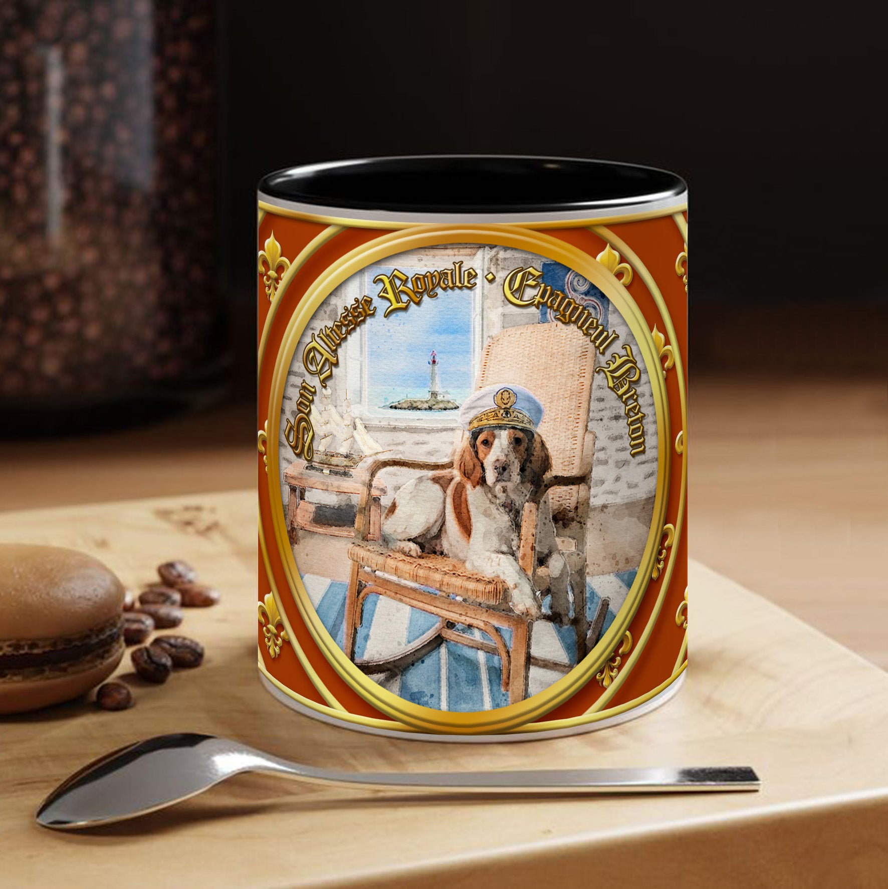 Mug "Épagneul breton" - Collection "Son Altesse Royale"