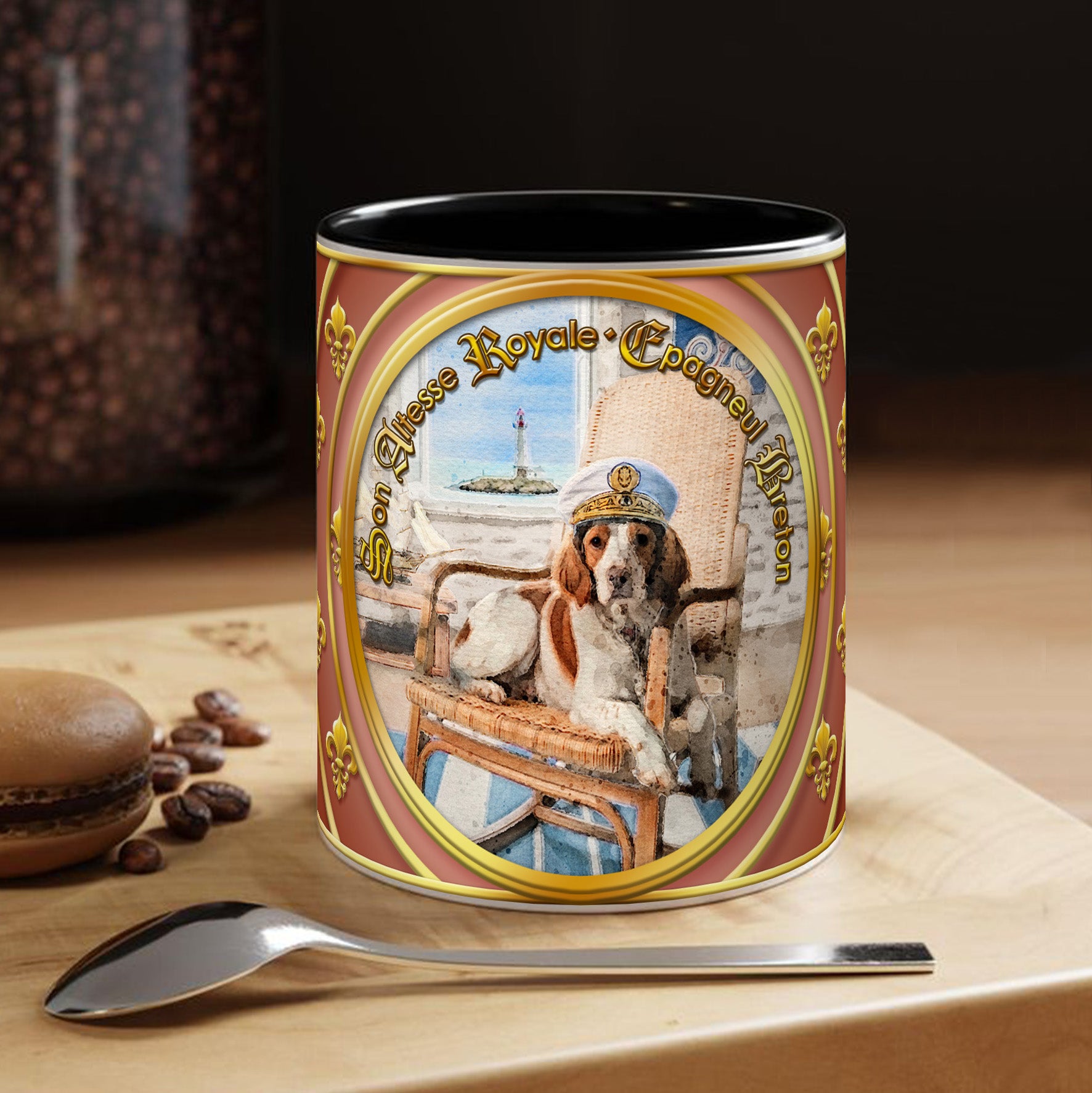 Mug Chien - "Épagneul breton" - Collection "Son Altesse Royale"