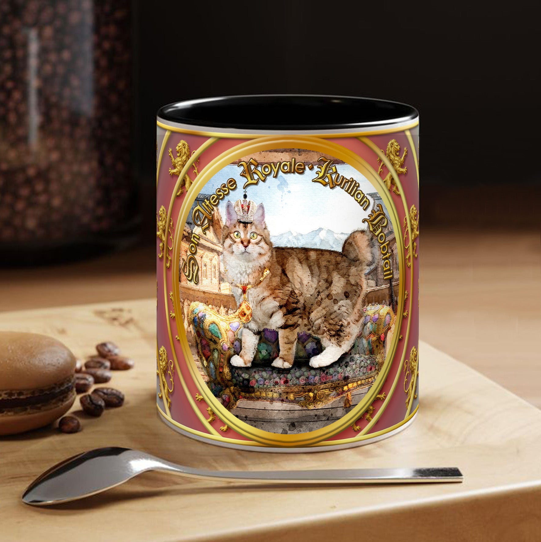 Mug Chat - "Kurilian Bobtail" - Collection "Son Altesse Royale"