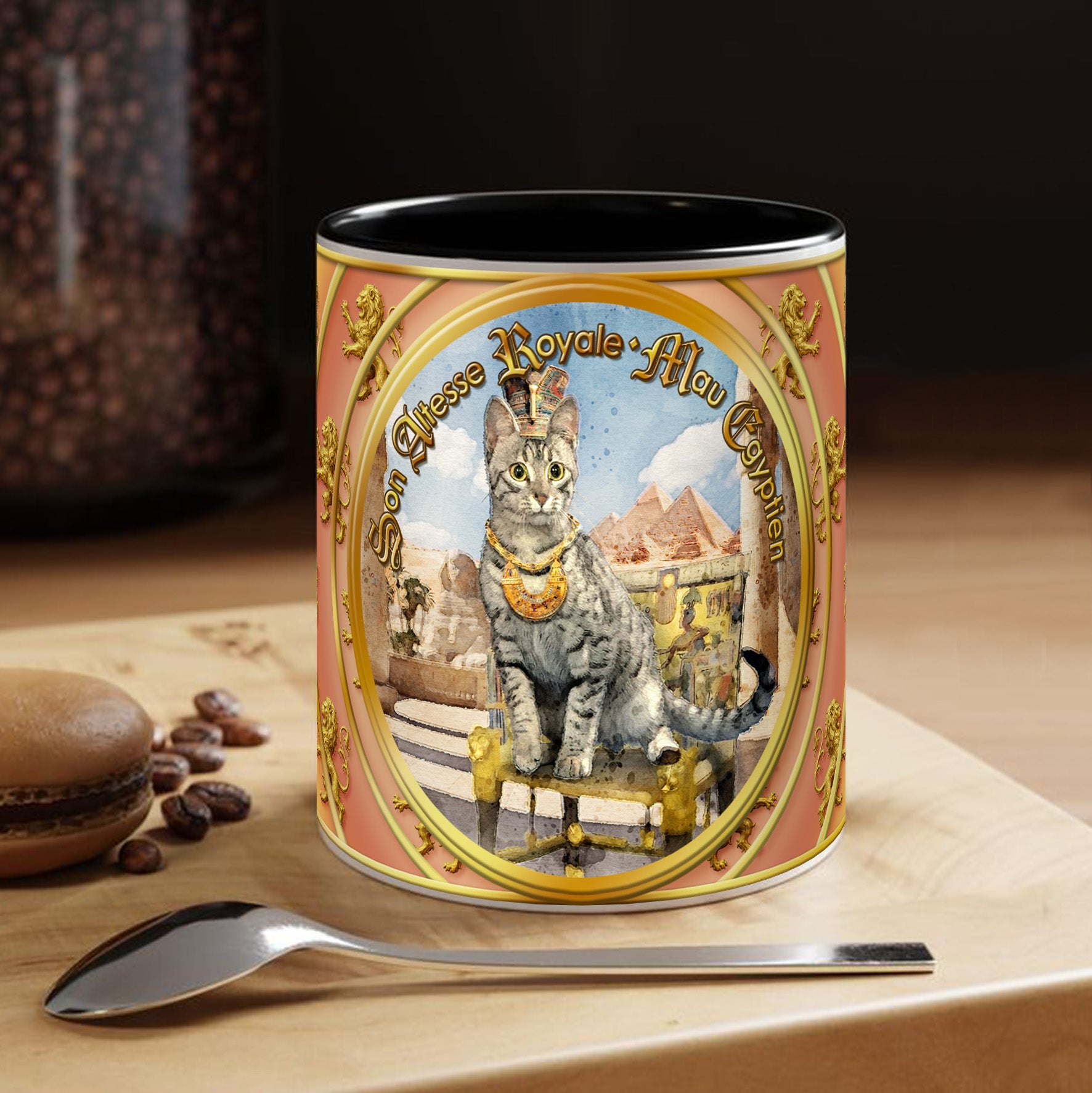 Mug Chat - "Mau Egyptien" - Collection "Son Altesse Royale"