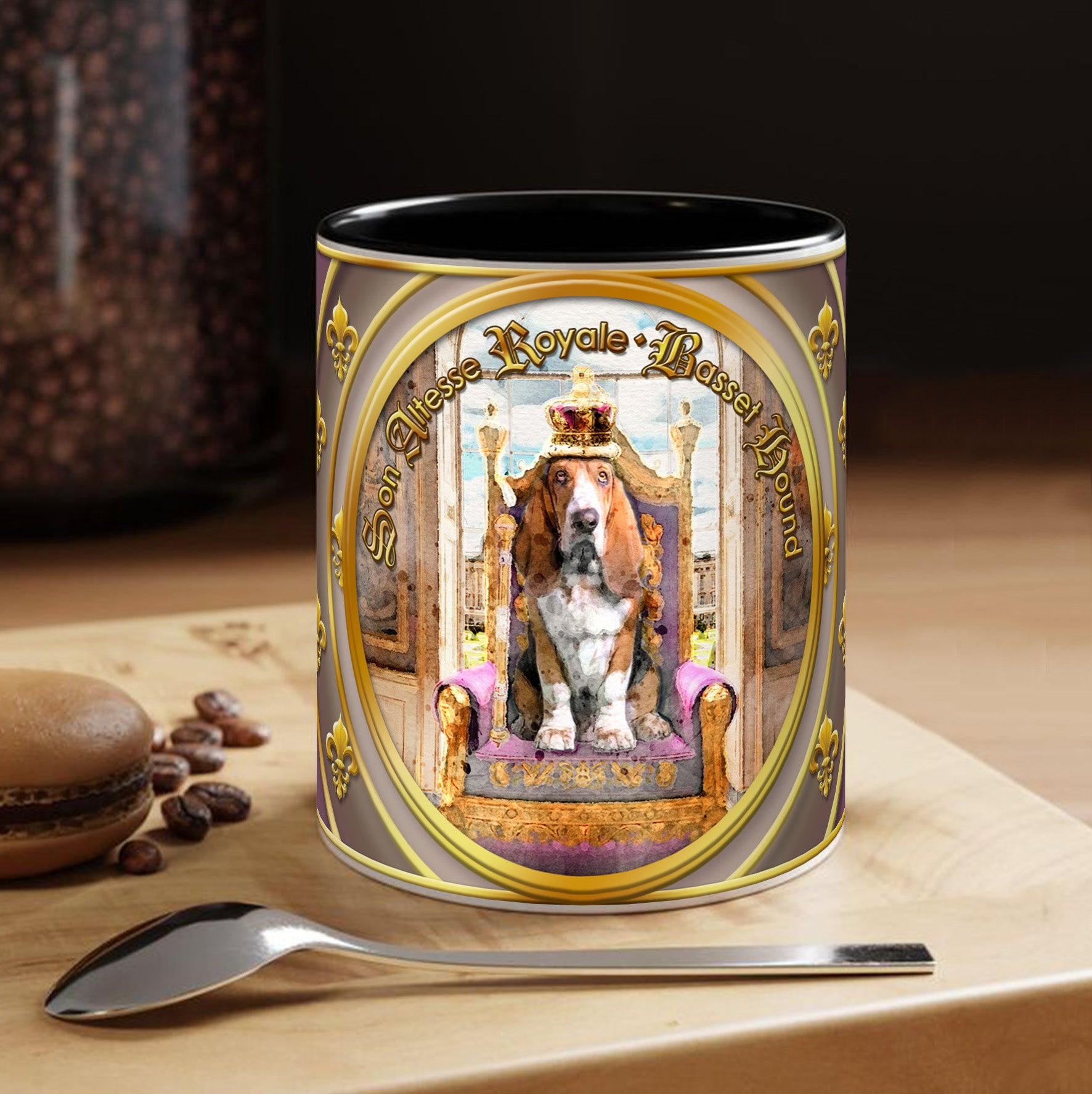 Mug Chien - "Basset Hound" - Collection "Son Altesse Royale"