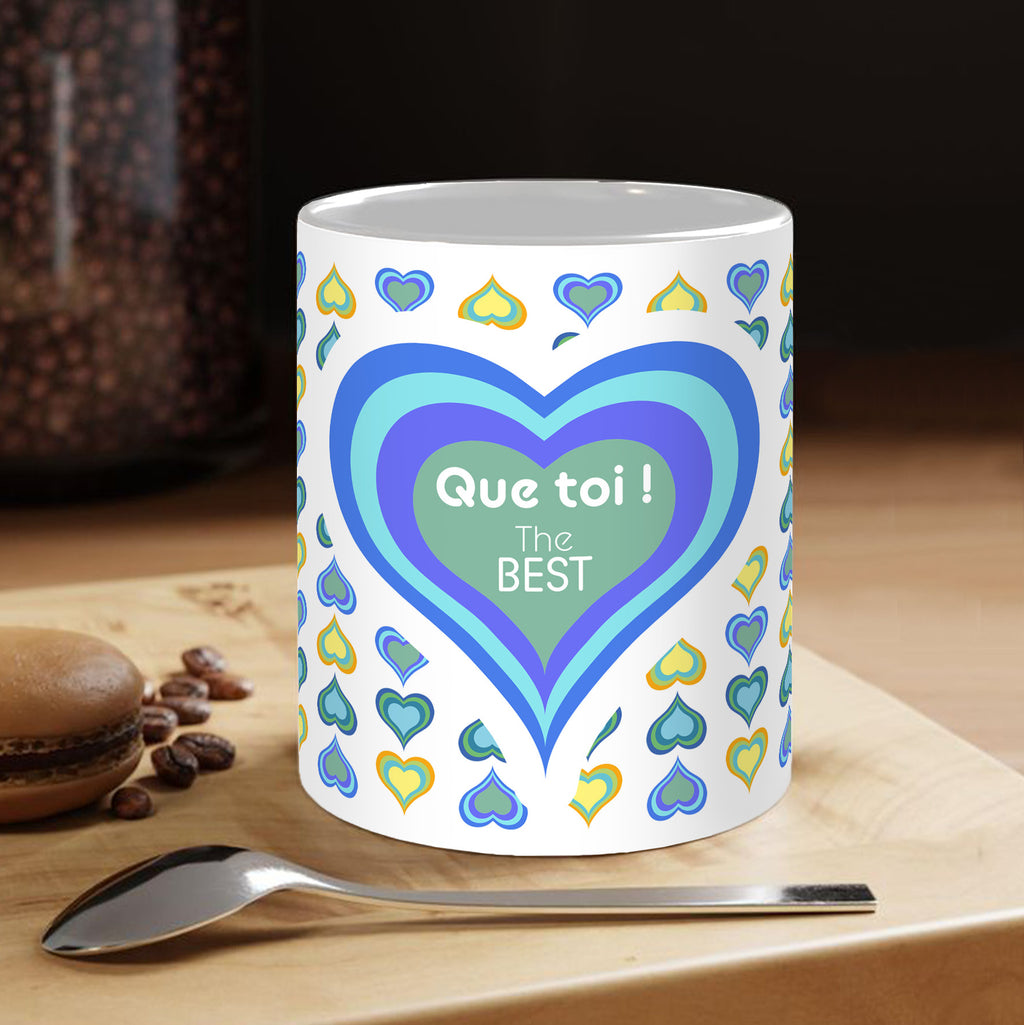 Mug SAINT-VALENTIN - Que toi ! The Best - BLEU