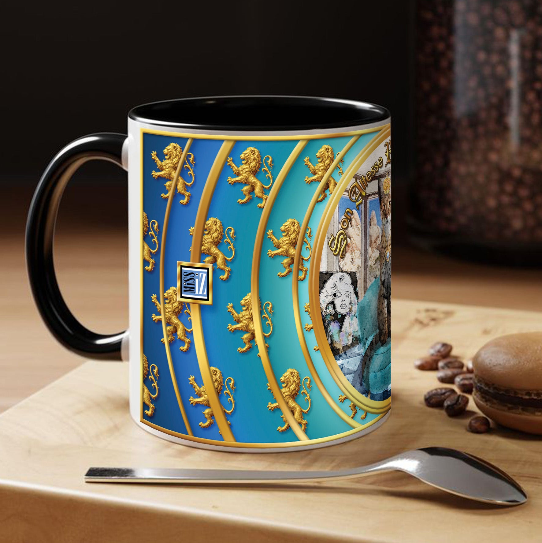 Mug Chat - "Savannah" - Collection "Son Altesse Royale"
