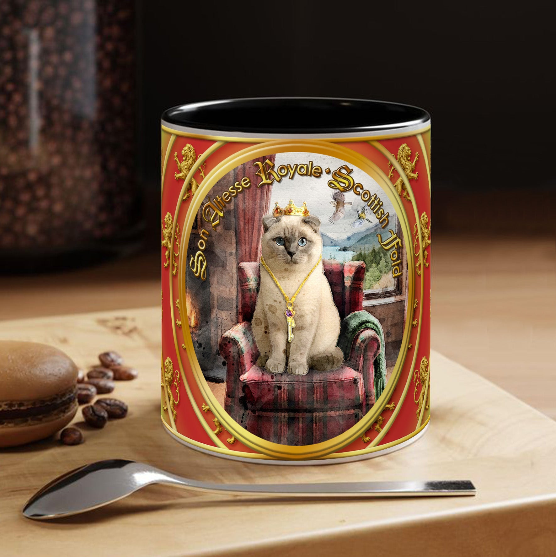 Mug Chat - "Scottish Fold" - Collection "Son Altesse Royale"