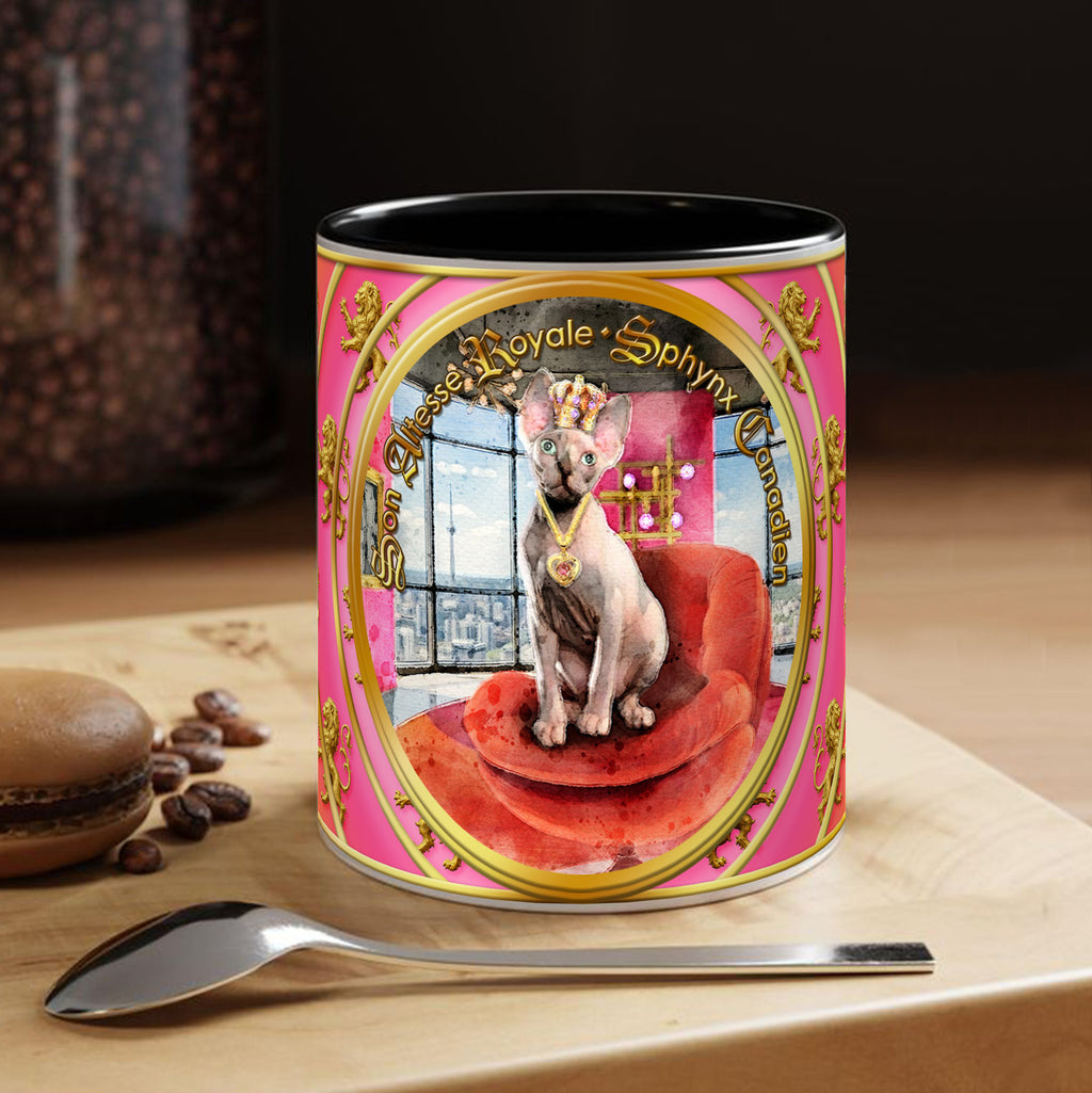 Mug Chat - "Sphynx canadien" - Collection "Son Altesse Royale"