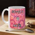 Mug EVENEMENT - Noël - Douce nuit - Rose et jaune